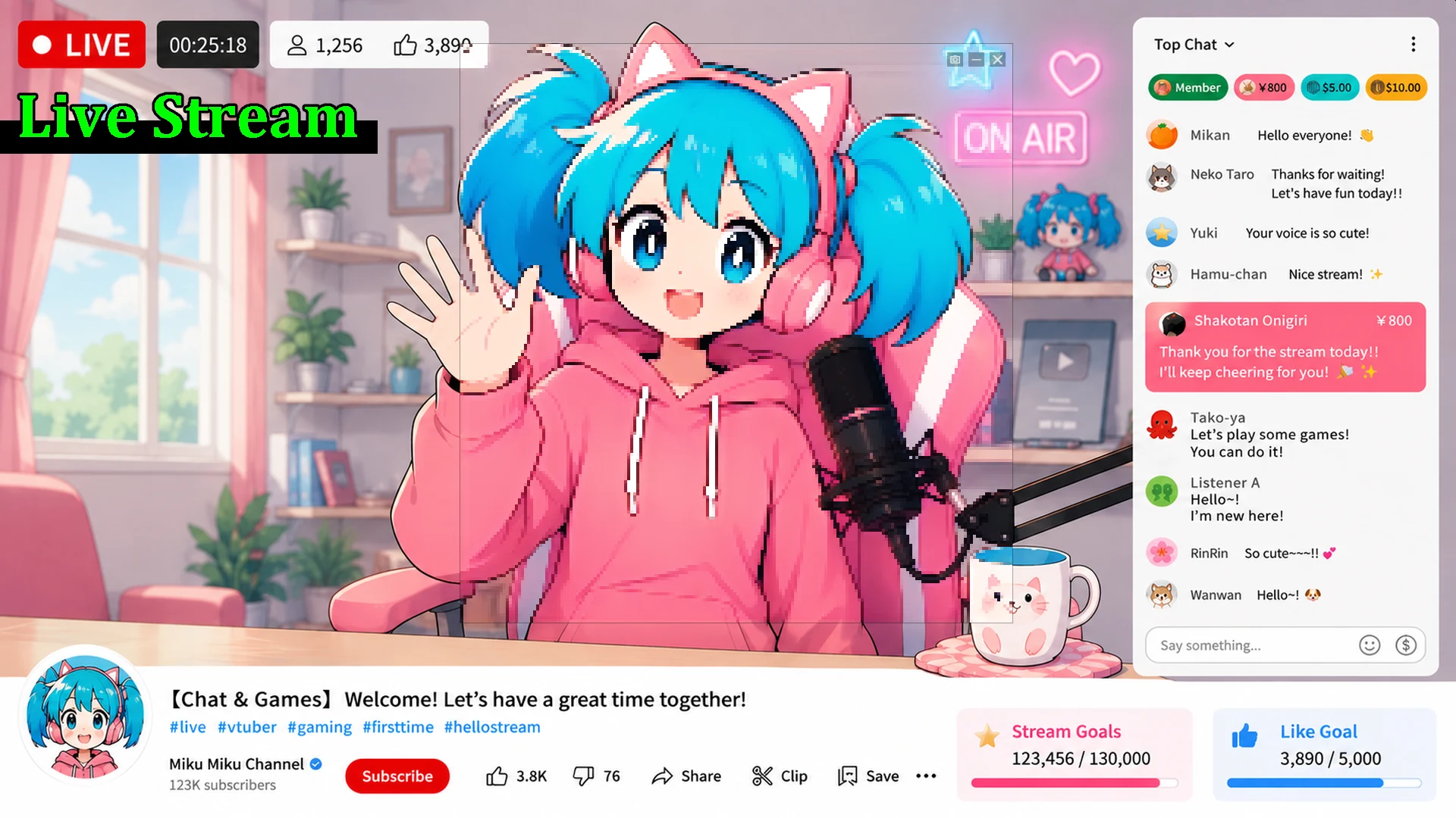 Live stream converted to pixel art